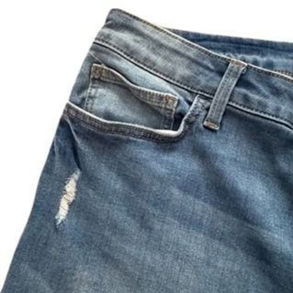 LC Lauren Conrad Skinny Jeans Medium Wash Distressed Cuffed Women's Size 14 - Picture 6 of 12